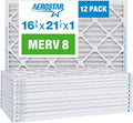 Aerostar 16.375x21.5x1 MERV 8 Air Filter, Pleated AC Furnace HVAC Filters by AirFiltersDelivered