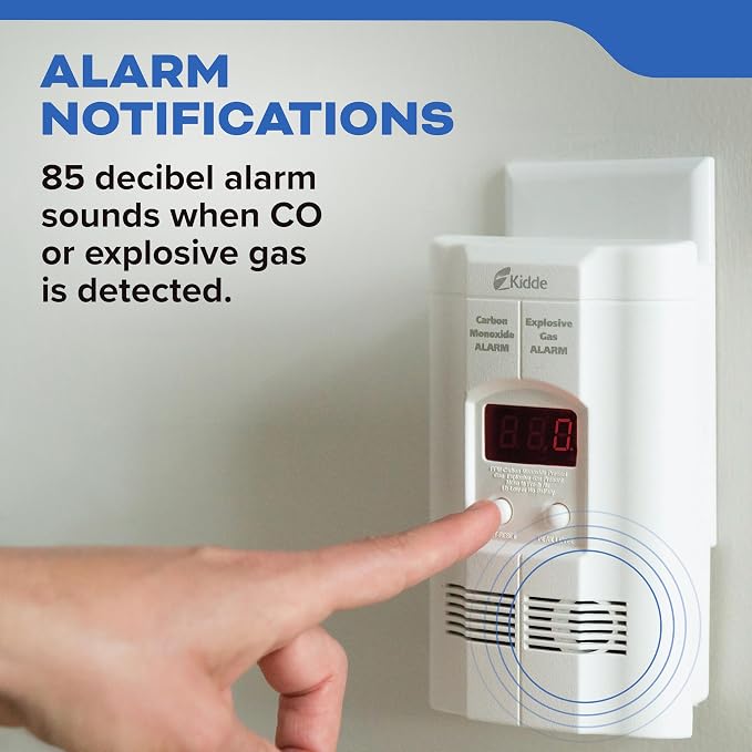 Kidde Carbon Monoxide + Explosive Gas, Natural Gas & Propane Alarm, Plug-in - Image 4