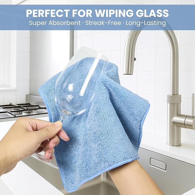 SIFANGKE Microfiber Cleaning Cloth, 52 Pack Assorted Color Cleaning Rags - Image 4