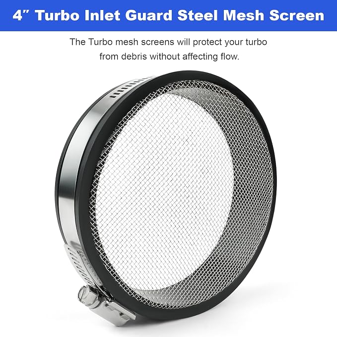 4″ Turbo Inlet Guard Steel Mesh Screen, Universal 4″ / 102 mm Fit - Image 6