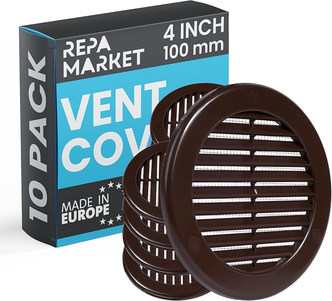 Repa Market 4 Inch Brown Round Air Vent Cover by RepaMarket