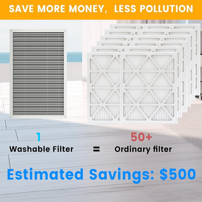 16X25x1 HVAC Furnace Air Filter, Lasts a Lifetime, Merv 8, the Last HVAC Filter - Image 4