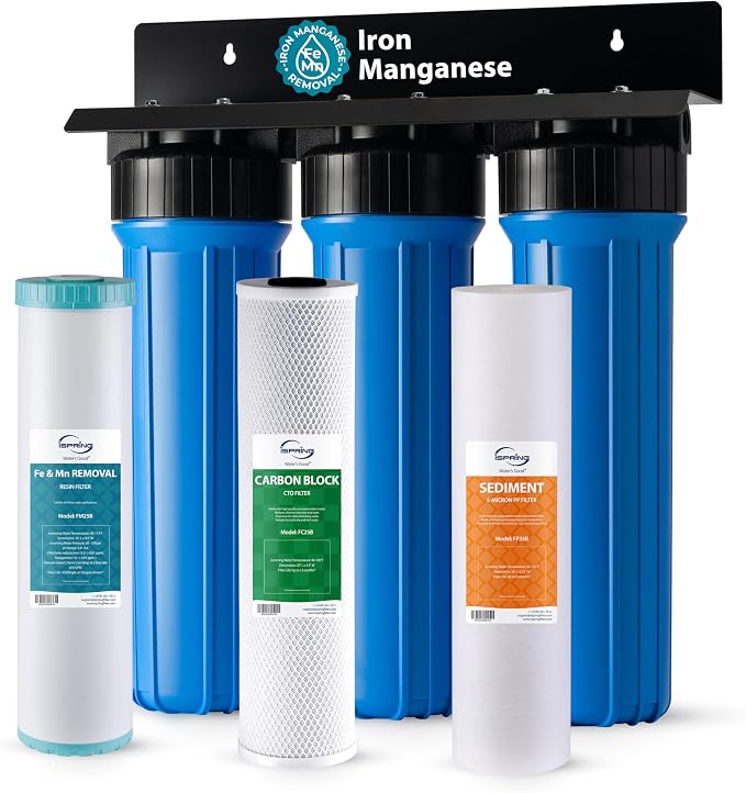 iSpring Whole House Water Filter System, and Odor, 3-Stage Iron Filter Whole by iSpring