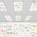 6Pcs Fluorescent Light Covers for Classroom Ceiling Lights, 4 x 2 Feet by Hallswl