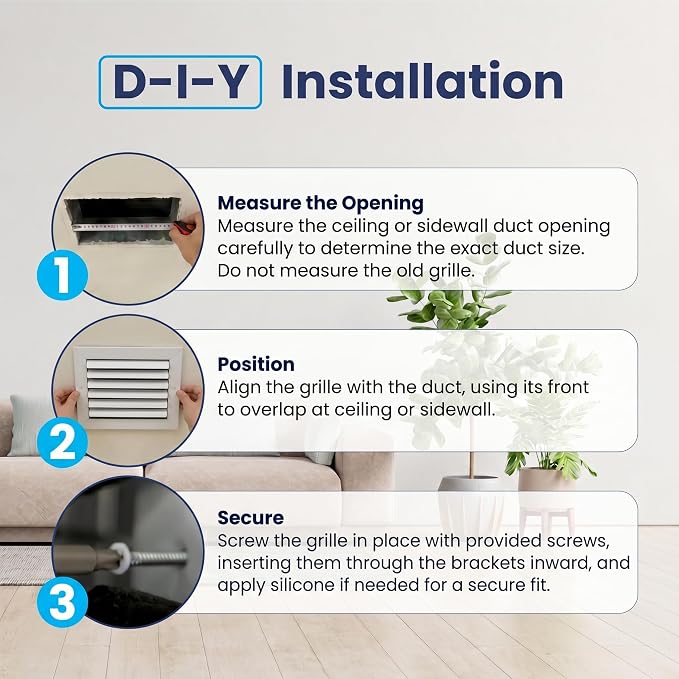 10x12 Aluminum HVAC Wall Register Air Vent Cover Ceiling 1-Way Airflow - Image 9