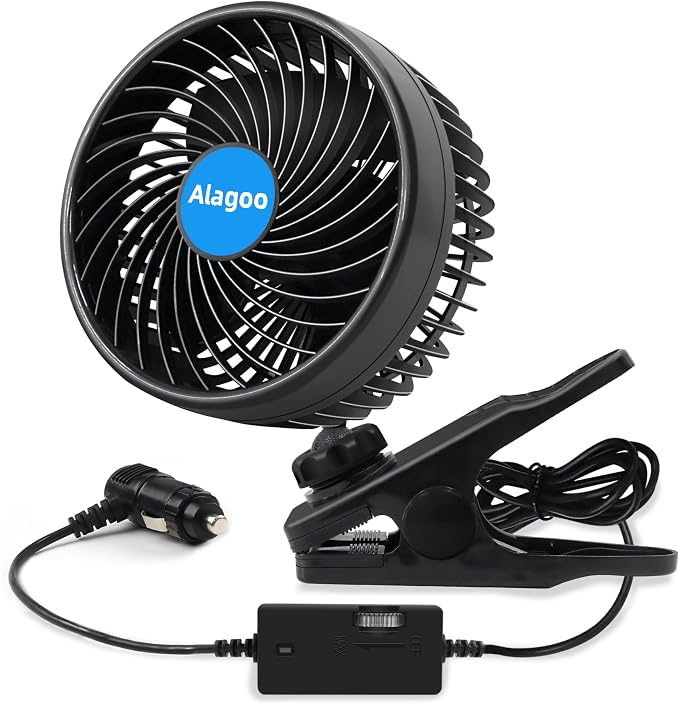 Alagoo Car Fan 6'' 12V Cool Gadgets Clip Fan by Alagoo