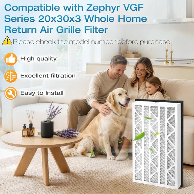 3 Pack 20x30x3 MERV 13 Pleated Air Filters Replacement Compatible - Image 6