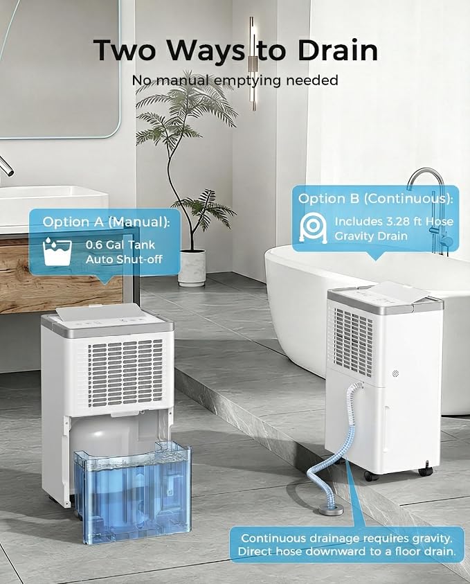 34 Pints Dehumidifier for Basement - Image 2
