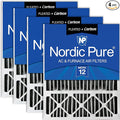 Nordic Pure 20x25x5 Honeywell Replacement Air Filters MERV 12 Plus Carbon 4 Pack by NordicPure