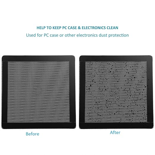 120mm Fan Dust Filter Mesh 4.72inch Magnetic Frame PVC PC Computer Case Fan - Image 6