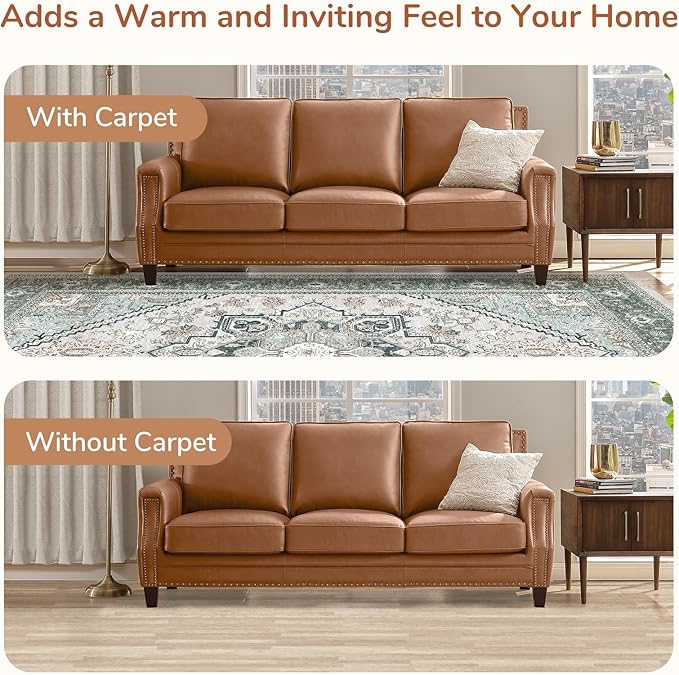 OPPODREAM Soft Throw Rugs 2x3, Small Washable Entryway Rugs 2 x 3 with Non Slip Backing, Low-Pile Faux Cashmere 2 x 3 Carpet, Green