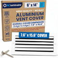 6x14 Aluminum 1-Way Air Vent Cover Wall Ceiling Register Multi-Shutter Damper by ACLAMINAIRE