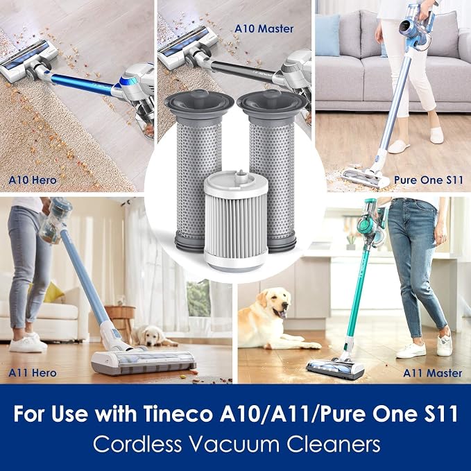 Tineco Replacement Filter Kit, 2 Pre Filters and 1 HEPA Filter, - Image 4