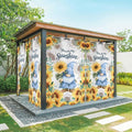 Summer Outdoor Curtains for Patio Sunflowers Gnome Eucalyptus Leaves Waterproof by Unknown