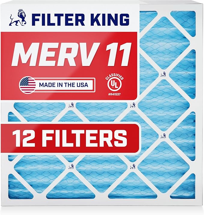 Filter King 22x28x1 Air Filter | 12-PACK | MERV 11 HVAC Pleated A/C Furnace by FilterKing