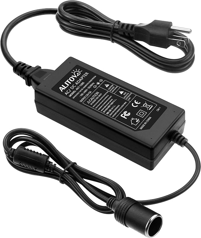 ALITOVE AC to DC Converter 12V 5A 60W 110V to 12V Converter Cigarette Lighter by ALITOVE
