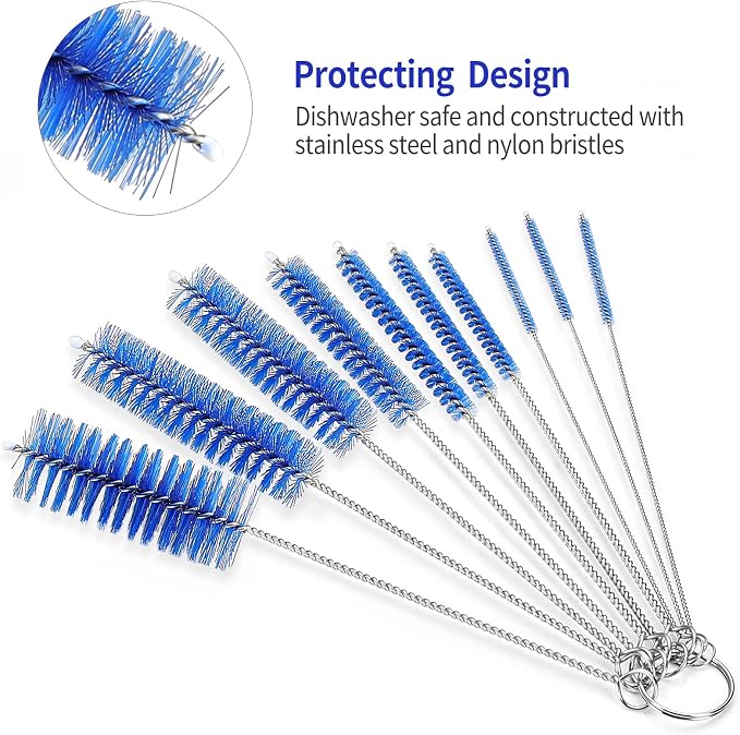 CiaraQ Bottle Cleaning Brushes, 8 Inch Nylon Tube Brush Set, Cleaner - Image 4