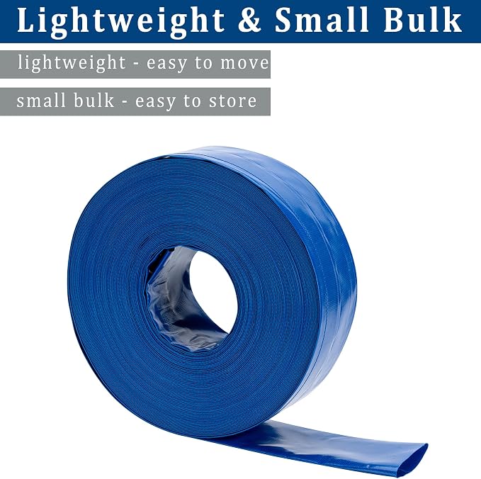3 in x 25 ft Pool Backwash Hose Heavy Duty Drain Discharge Double PVC Lay flat - Image 5