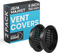 Repa Market 6 Inch Black Round Air Vent Cover by RepaMarket