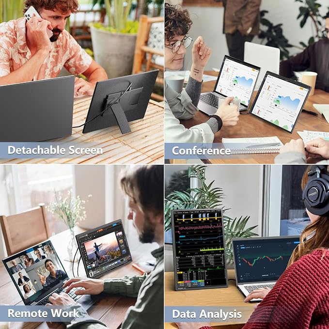 Portable Monitor 16" 1200P FHD Laptop Screen Extender, Horizontal Vertical - Image 6
