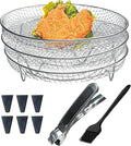 Air Fryer Racks Stainless Steel 11Pcs Air Fryer Universal Accessories, 3 Layer by Dsoar