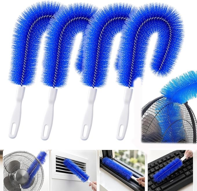 Fan Cleaning Brush, 2027 New Fan Brush, Bendable Microfiber Head, Reusable Dust by Unknown