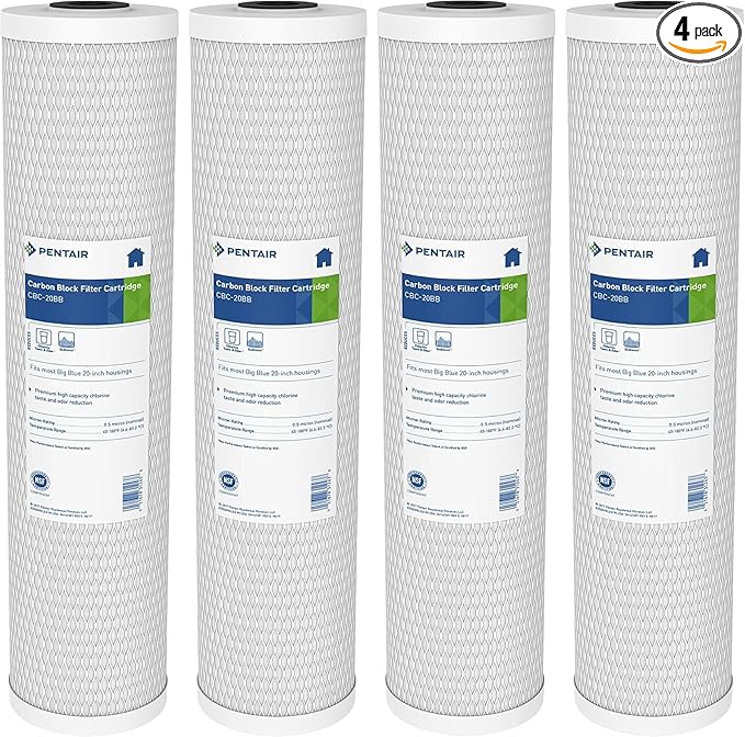 Pentair Pentek CBC20-BB Big Blue Carbon Block Water Filter, 0.5 Micron by PENTAIRPENTEK