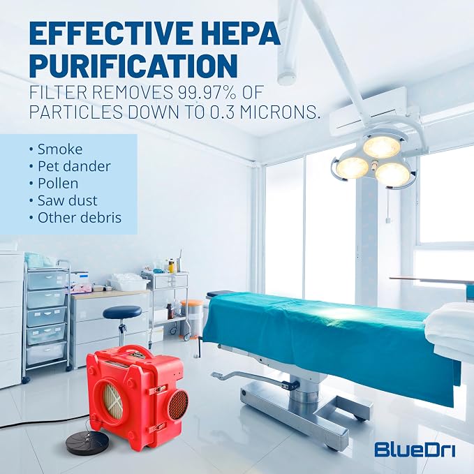 BlueDri Air Shield 550 HEPA Air Scrubber, Water Damage Restoration Equipment - Image 3