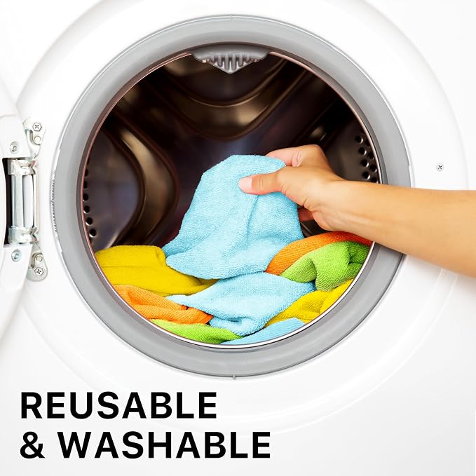 Simple Houseware Microfiber Cleaning Cloth 20 Pack, 4 Colors - Image 6