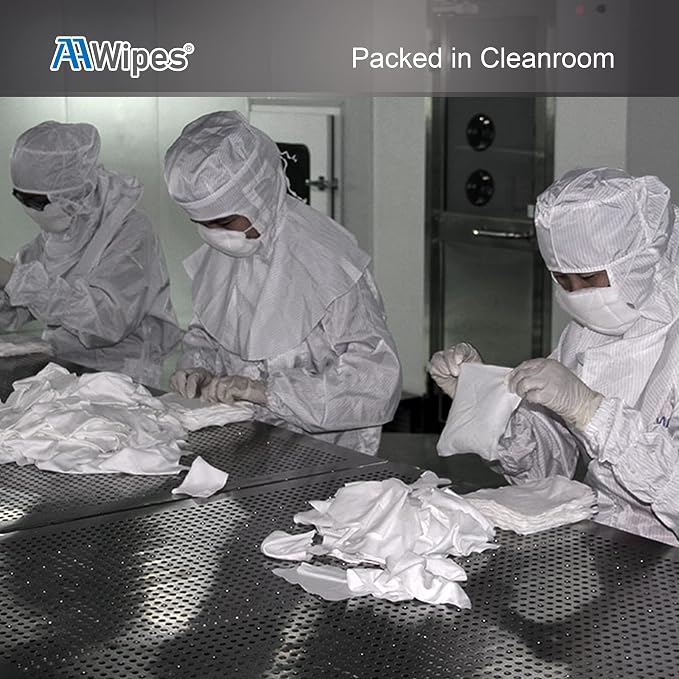 AAwipes Cleanroom Polyester Wipers 12"x12" Double Knit 100% Polyester Wipes - Image 5