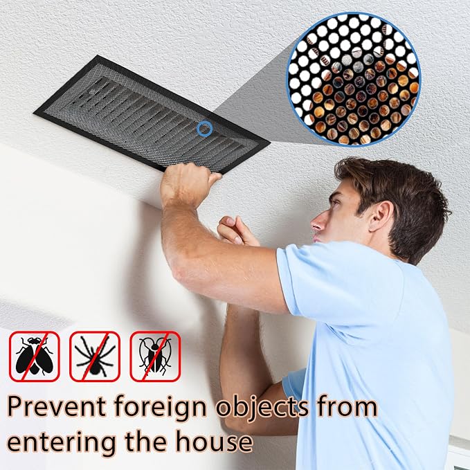 Floor Register Vent Cover- 5.5"x12" Magnetic Air Vent Screen Mesh Cover - Image 4