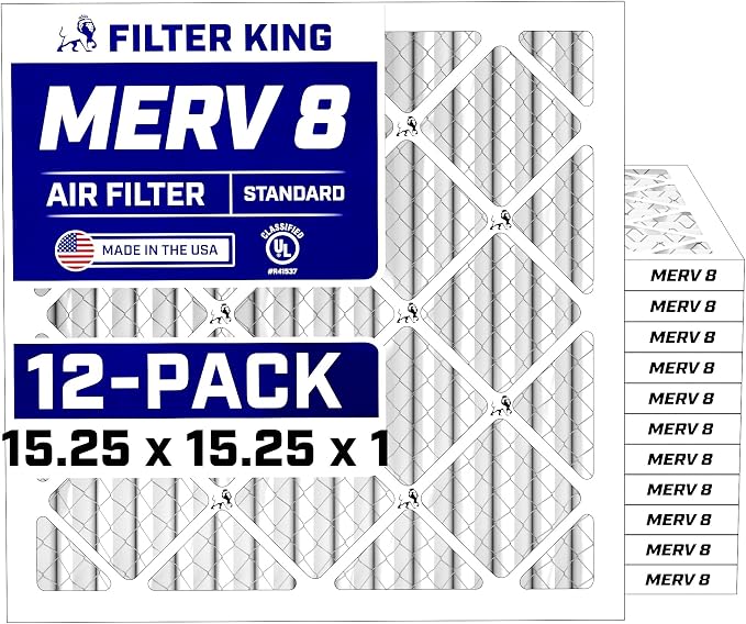 Filter King 15.25x15.25x1 Air Filter Dust & Allergy Control AC Furnace Filters by FilterKing