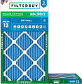 Filterbuy 20x30x1 Air Filter MERV 13 Optimal Smoke & Allergy Defense, by Filterbuy