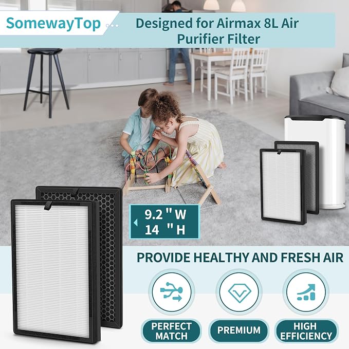 8L HEPA Replacement Filter Set Compatible - Image 2