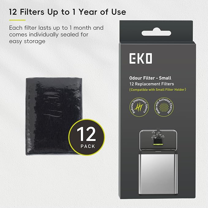 EKO Odor Filter Refills for Food Waste Bin and Compost Bin, Activated Carbon - Image 7