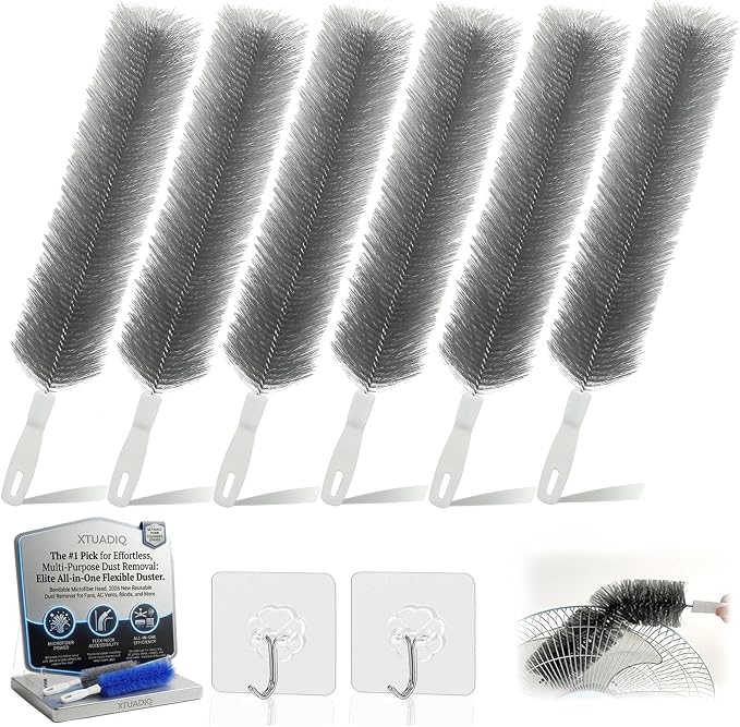 Bendable Microfiber Head, 2026 New Reusable Dust Remover, Fan Brush Cleaner by Unknown