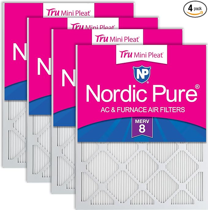 Nordic Pure 14x20x1 Tru Mini Pleat MERV 8 AC Furnace Air Filters by NordicPure