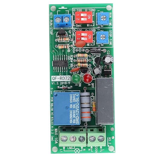 Timer Relay Module, AC100V-250V, Infinite Cycle Timer Delay On/Off Switch - Image 4