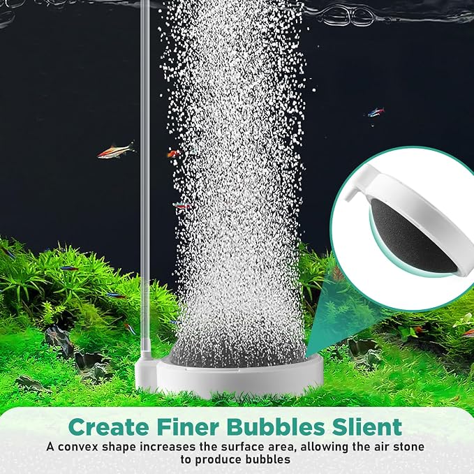 Aquarium air Stones, 2 Inch Nano Fish Tank Bubbler, High Dissolved Oxygen Air - Image 2