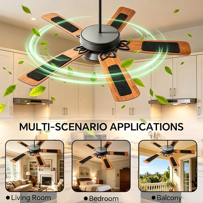 20 Pack Ceiling Fan Filters for Blades, 9.9" X 3.5" Activated Coconut Carbon - Image 3