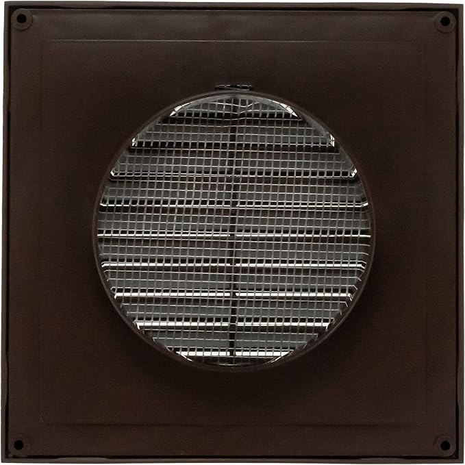 4 Inch Fit - Brown Plastic Vent Cover - Exhaust Dryer Vent Cover - Built-in - Image 9