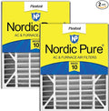 Nordic Pure 20x25x5 Pleated MERV 10 Plus Carbon Air Filters 2 Pack | Actual by NordicPure