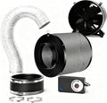 Air Filtration Kit, 8 Ft Ducting & Rubber Coupler, Air Cooling and Filtration by MELONFARM