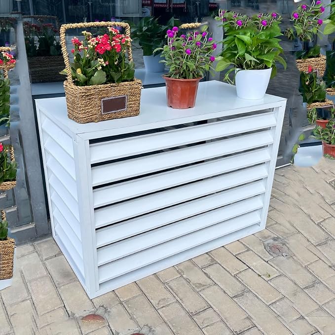 Freestanding Louvered Space Divider, outdoor garbage can enclosures, balcony by Unknown
