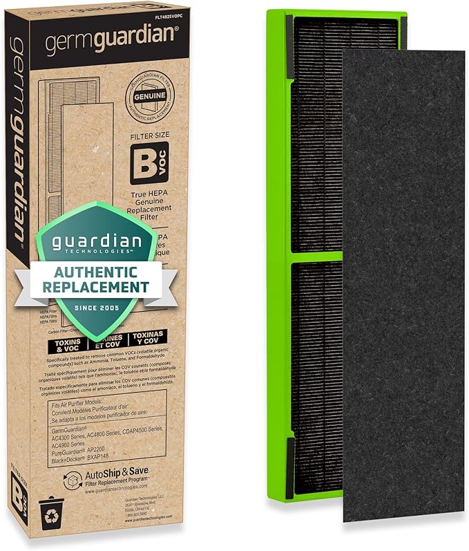 GermGuardian Air Filter B, Genuine Toxin Clear HEPA Replacement Air Purifier by GuardianTechnologies