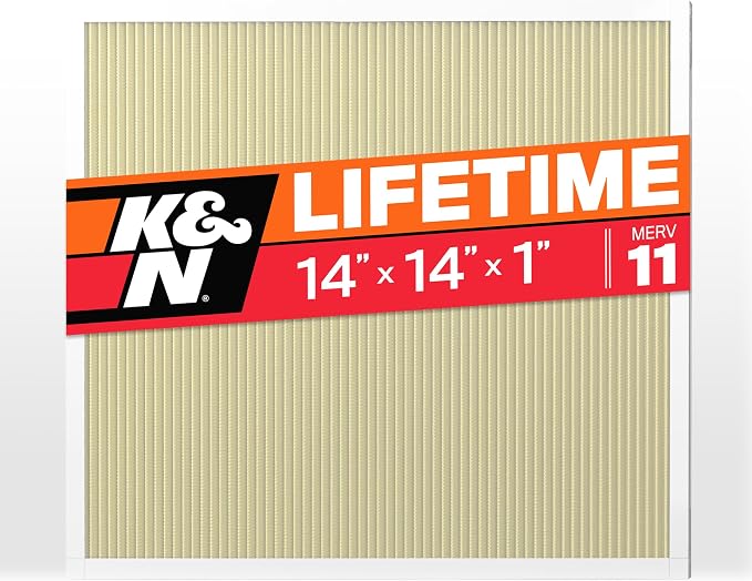 K&N 14X14X1 HVAC Furnace Air Filter, Lasts a Lifetime, Merv 11, the Last HVAC by KNEngineeringInc