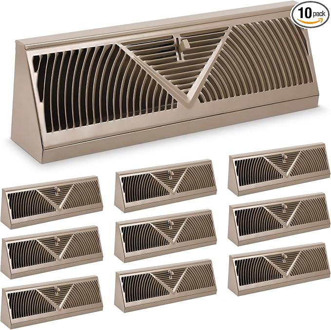 Yaocom 10 Pack Baseboard Register Vent 15 Inch Duct Opening Size Vent Covers by Yaocom