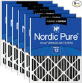 Nordic Pure 20x24x4 Pleated Air Filter MERV 12 Plus Carbon 6 Pack by NordicPure