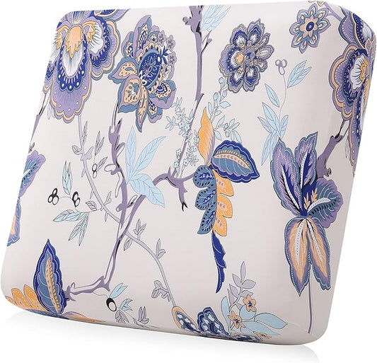 Smiry Printed Couch Cushion Covers, Stretch Soft Couch Covers for Sofa, Washable Non-Slip Sofa Slipcover Furniture Protector for Indoor and Outdoor (Backrest L, Beige)