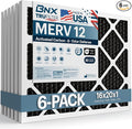 BNX TruFilter 16x20x1 MERV 12 Odor Defense AC Furnace Air Filter by BNX